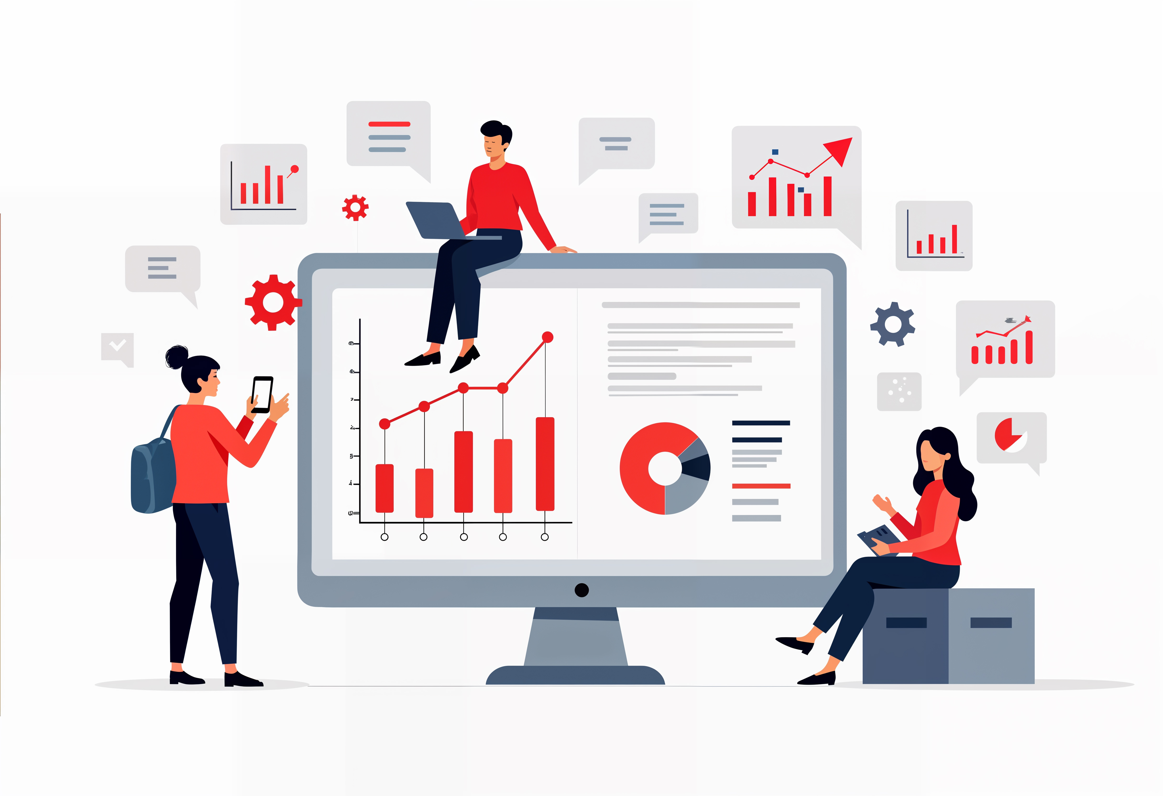 Business Graphics Presentation Illustration