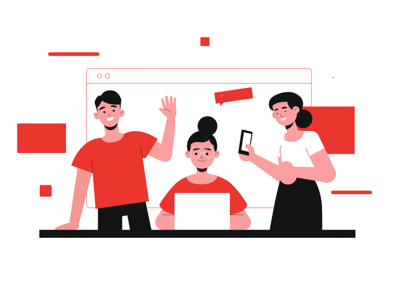 Digital marketing team work